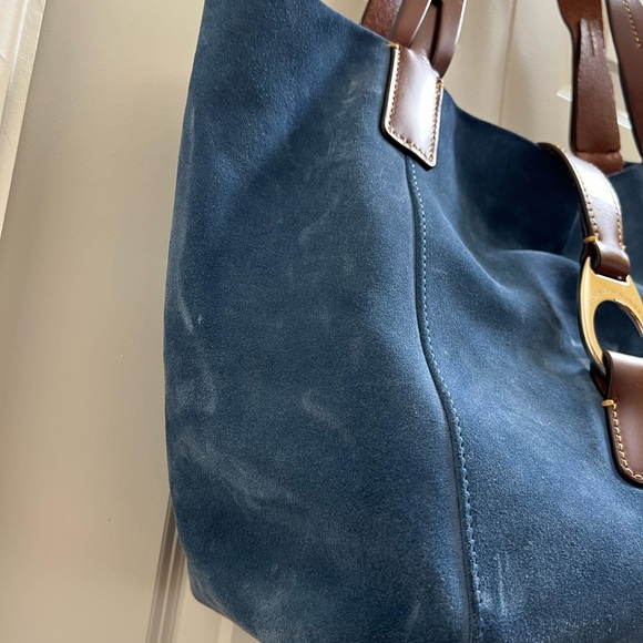 Dooney & Bourke Navy and Chestnut Tote - Picture 5 of 13